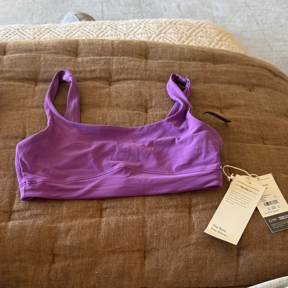 VUORI Women's Purple Scoop-Back Bralette - NEVER WORN!